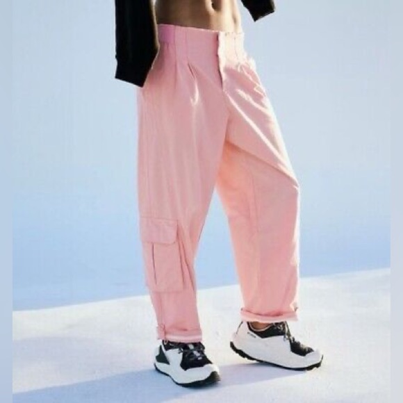 FP Movement Mesmerize Me Cargo Pants barrel dance low rise neon peach dance cuff - Picture 5 of 12